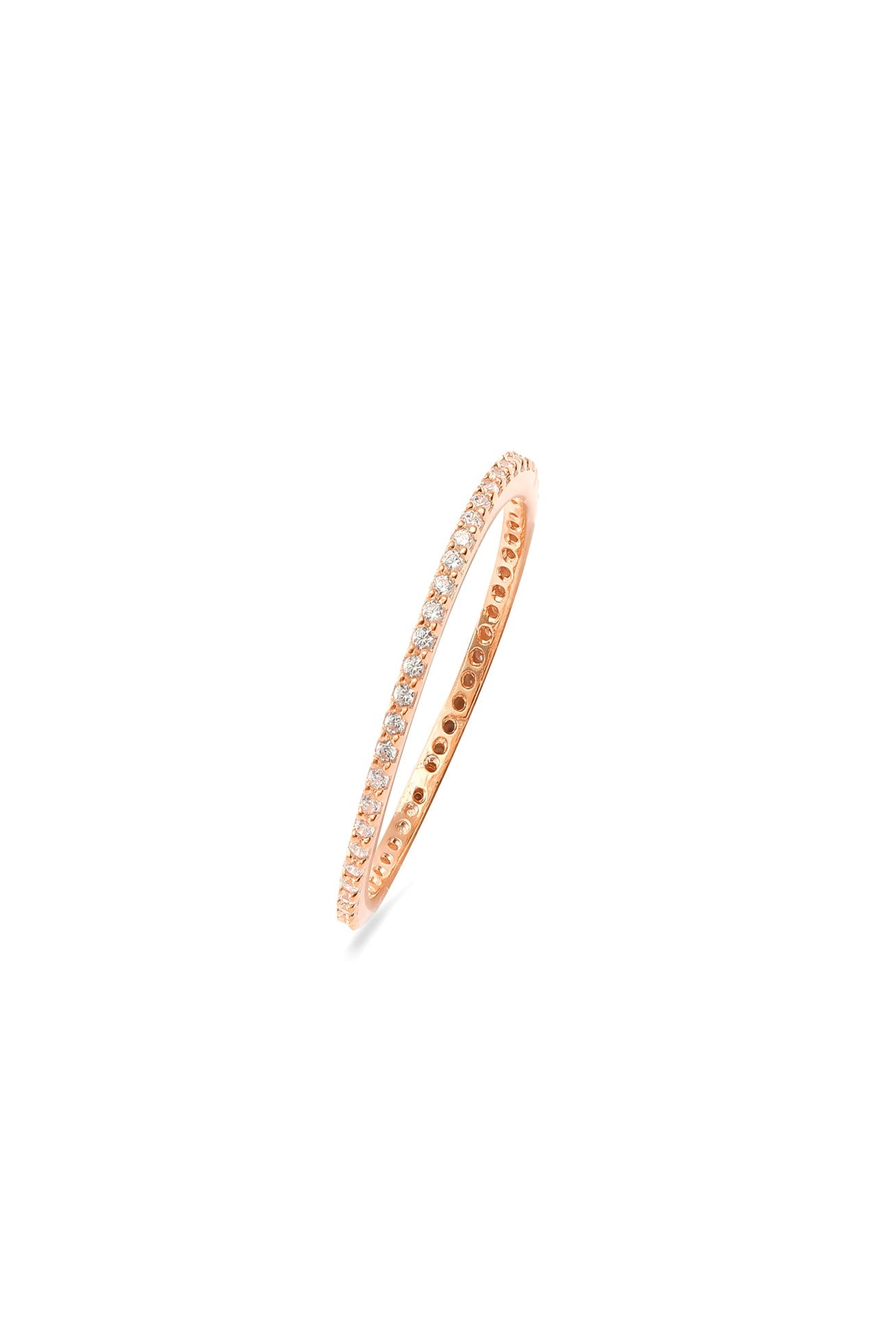 925 Silver Cubic Zirconia Eternity Band Ring